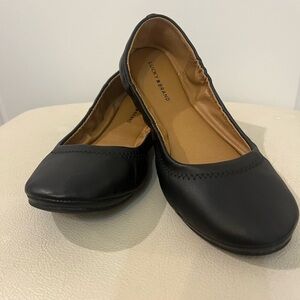 Lucky Brand Eleesia Women’s Black Leather Ballet Flats Size 8